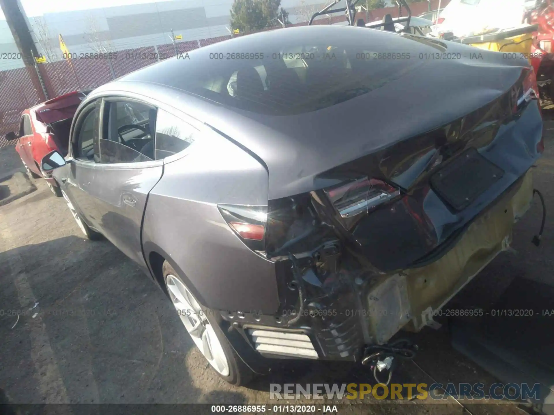 3 Photograph of a damaged car 5YJ3E1EAXKF314393 TESLA MODEL 3 2019