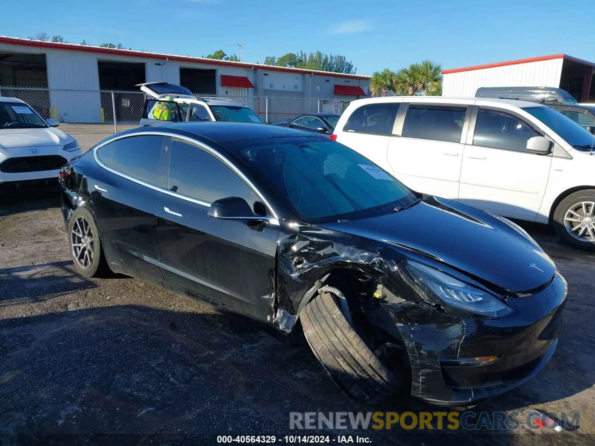 1 Photograph of a damaged car 5YJ3E1EAXKF325409 TESLA MODEL 3 2019