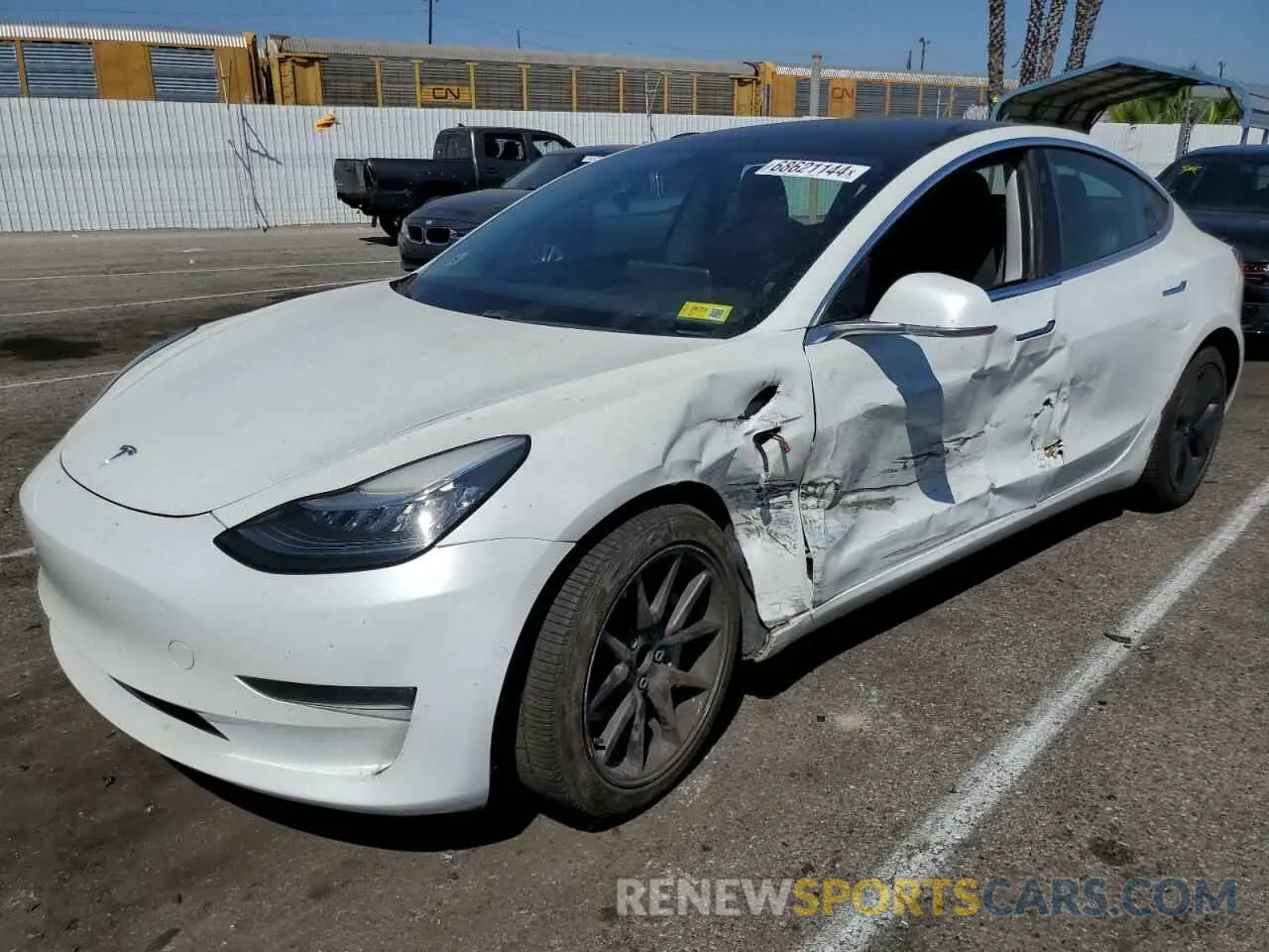 1 Photograph of a damaged car 5YJ3E1EAXKF328326 TESLA MODEL 3 2019