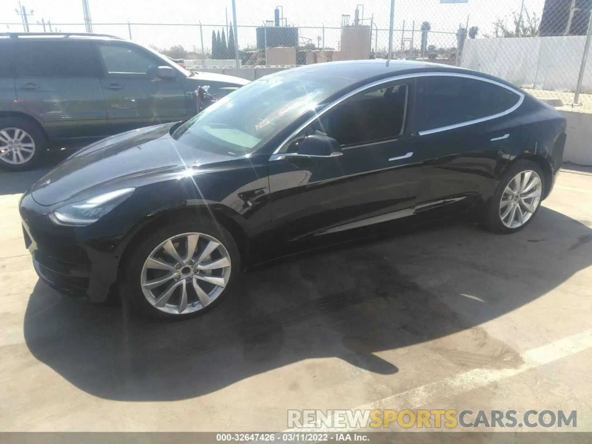 2 Photograph of a damaged car 5YJ3E1EAXKF338435 TESLA MODEL 3 2019