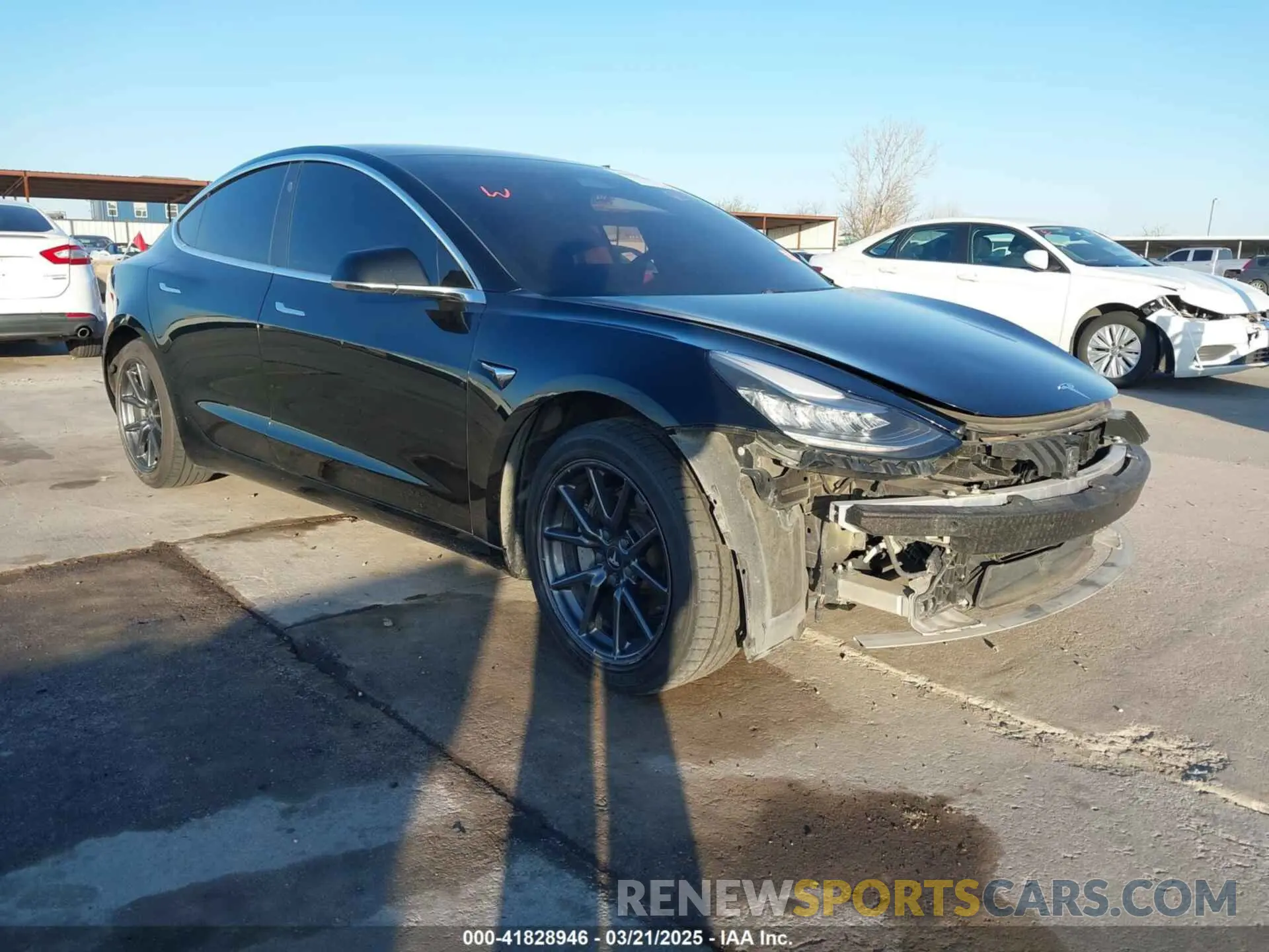 1 Photograph of a damaged car 5YJ3E1EAXKF344817 TESLA MODEL 3 2019