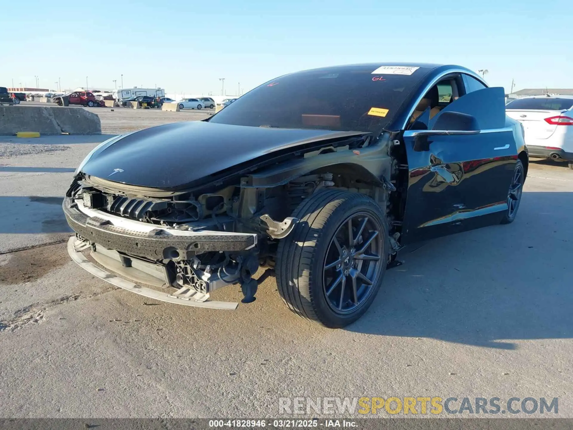 2 Photograph of a damaged car 5YJ3E1EAXKF344817 TESLA MODEL 3 2019