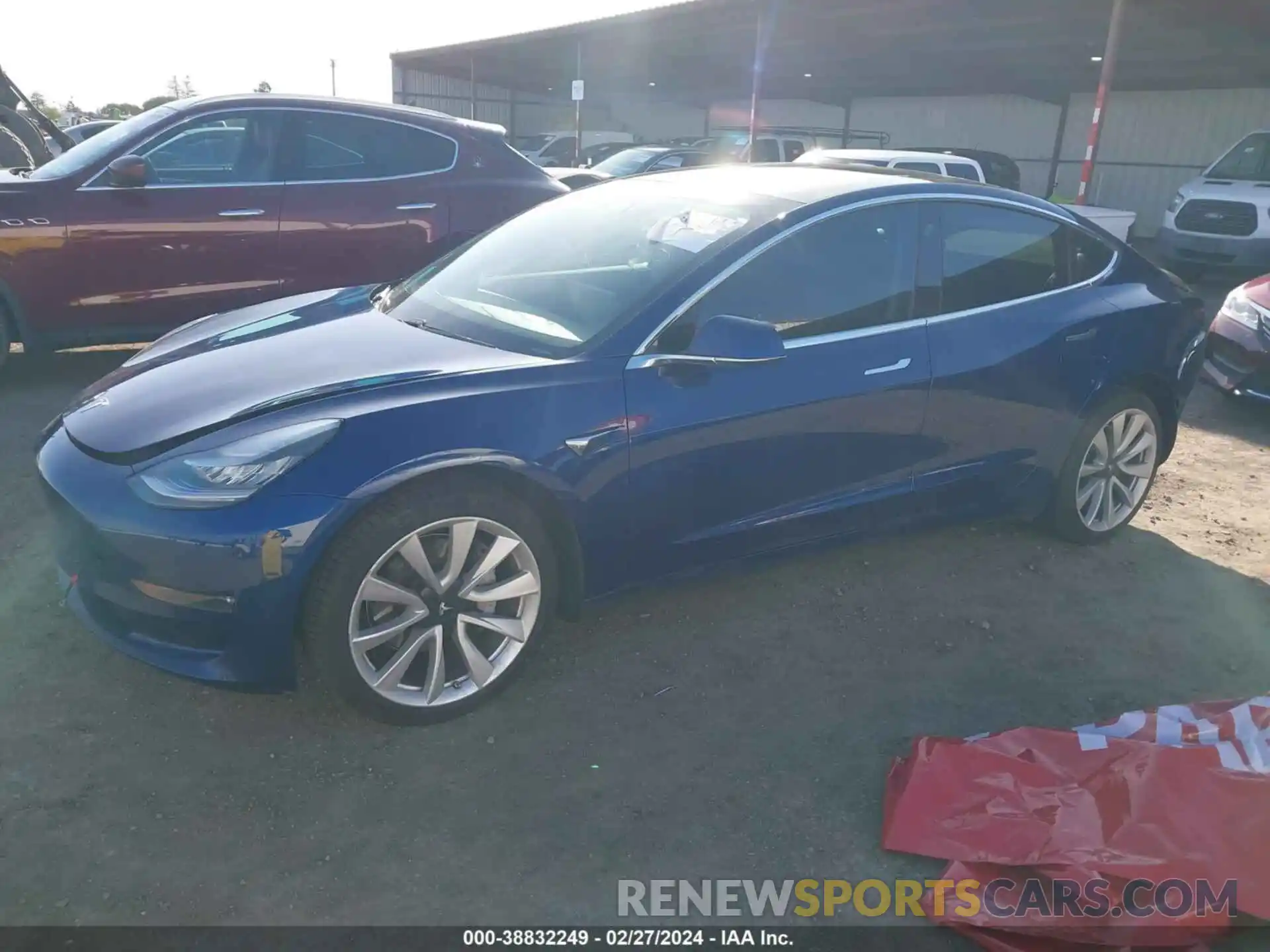 2 Photograph of a damaged car 5YJ3E1EAXKF357678 TESLA MODEL 3 2019