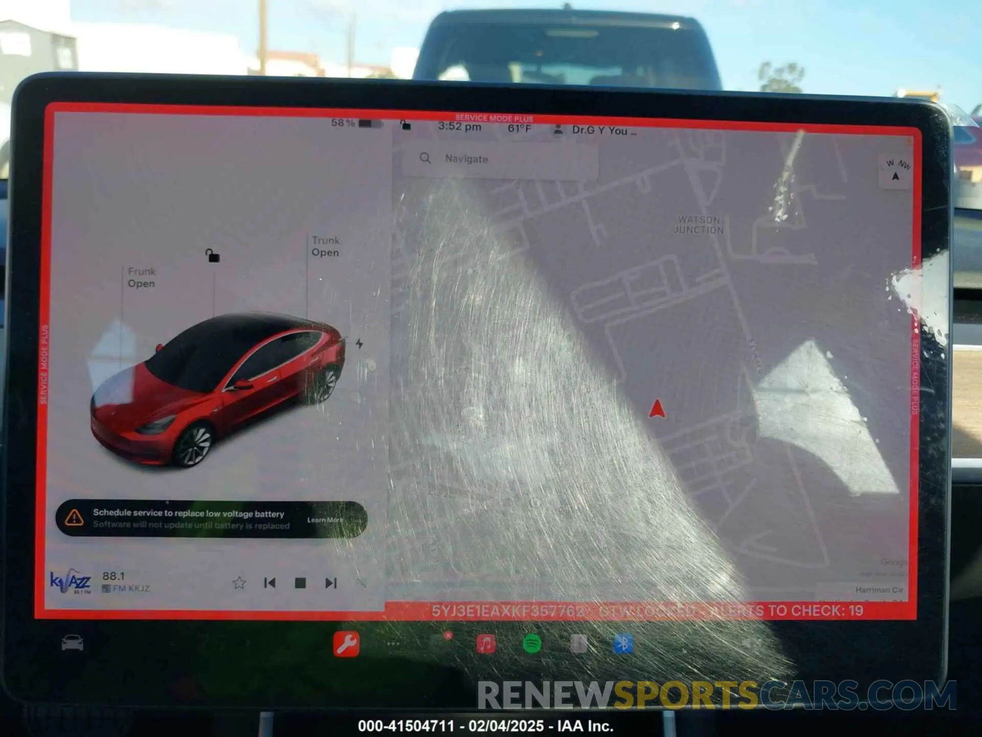 19 Photograph of a damaged car 5YJ3E1EAXKF357762 TESLA MODEL 3 2019
