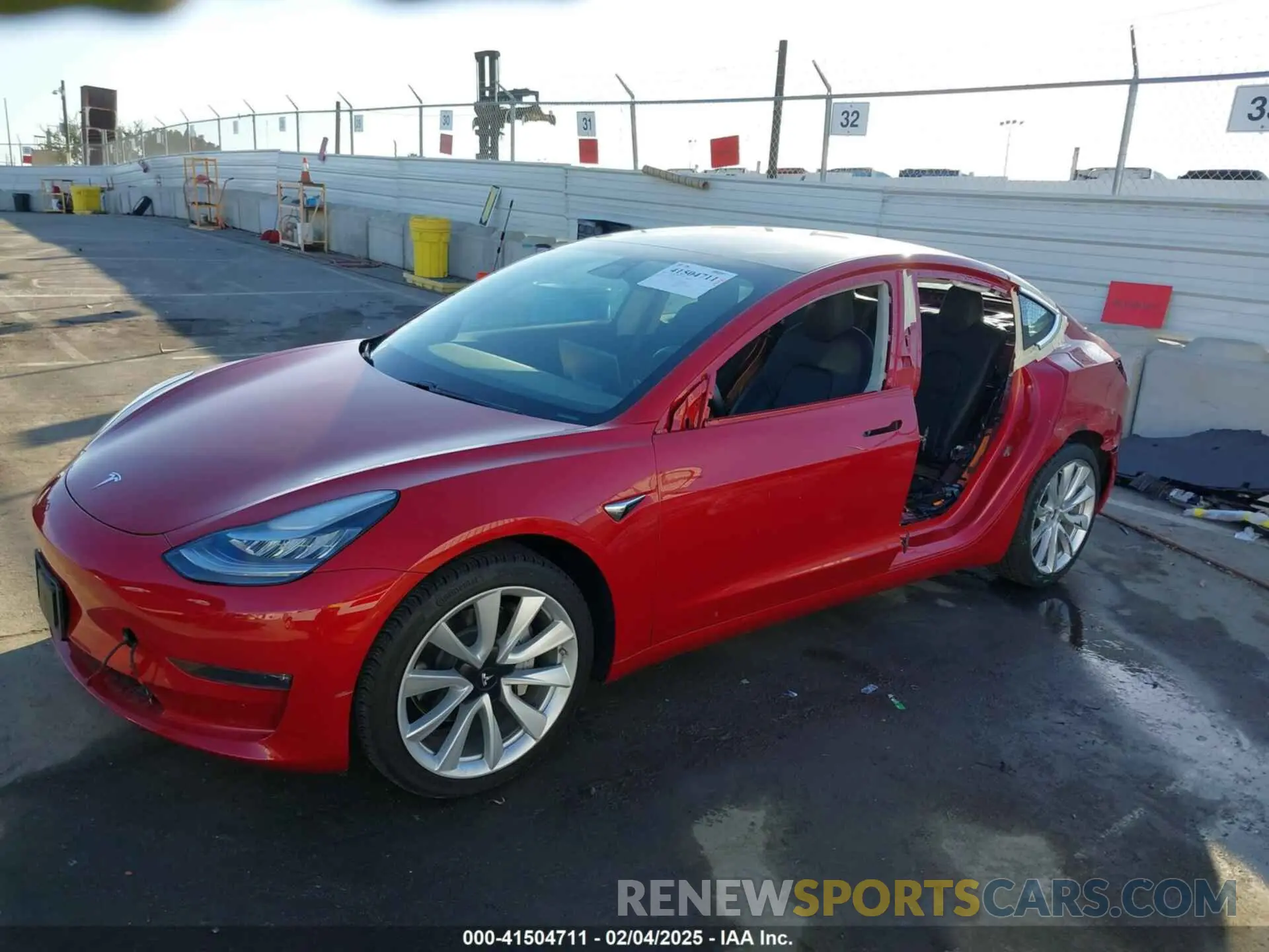 2 Photograph of a damaged car 5YJ3E1EAXKF357762 TESLA MODEL 3 2019