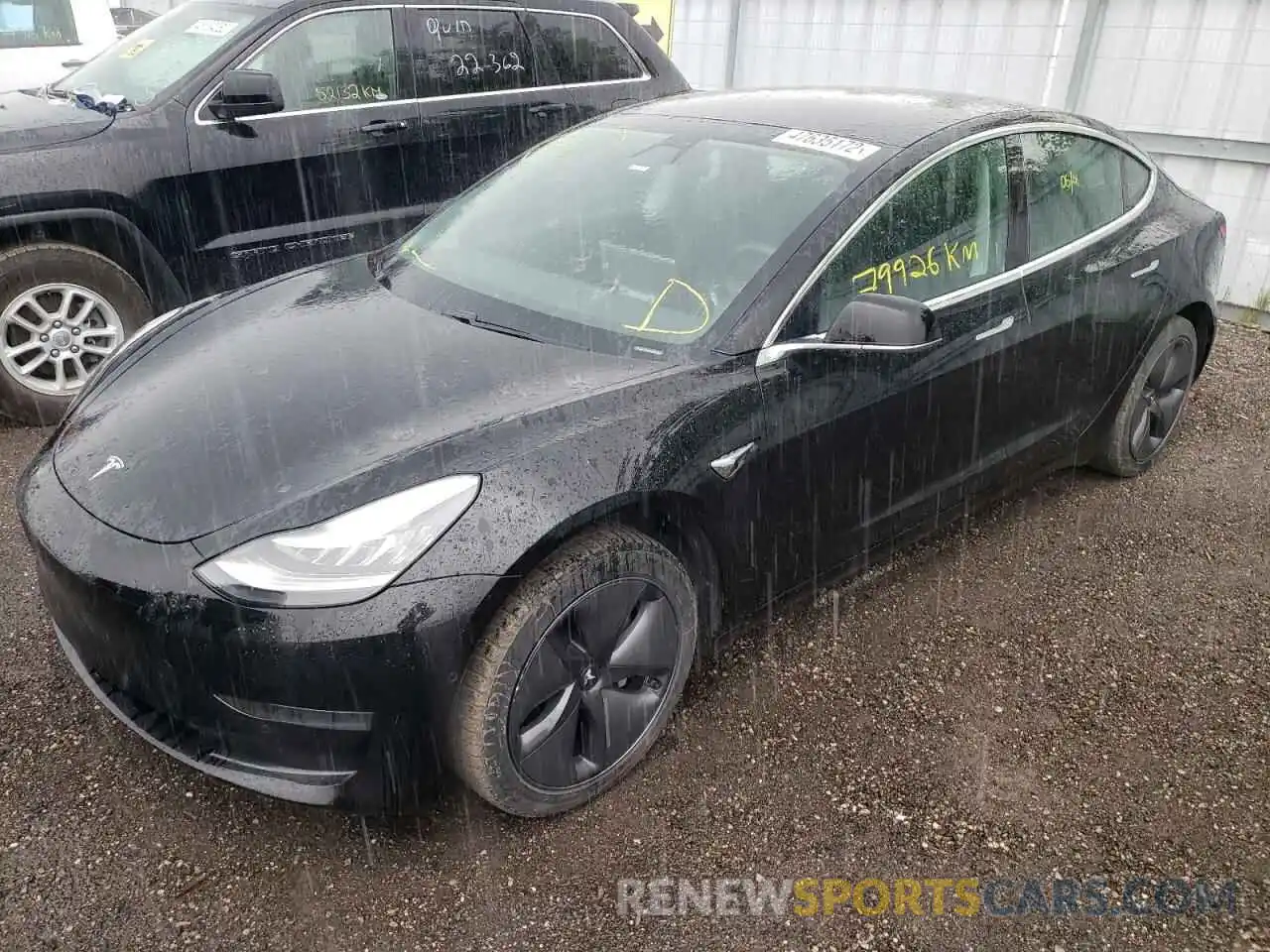 2 Photograph of a damaged car 5YJ3E1EAXKF395881 TESLA MODEL 3 2019