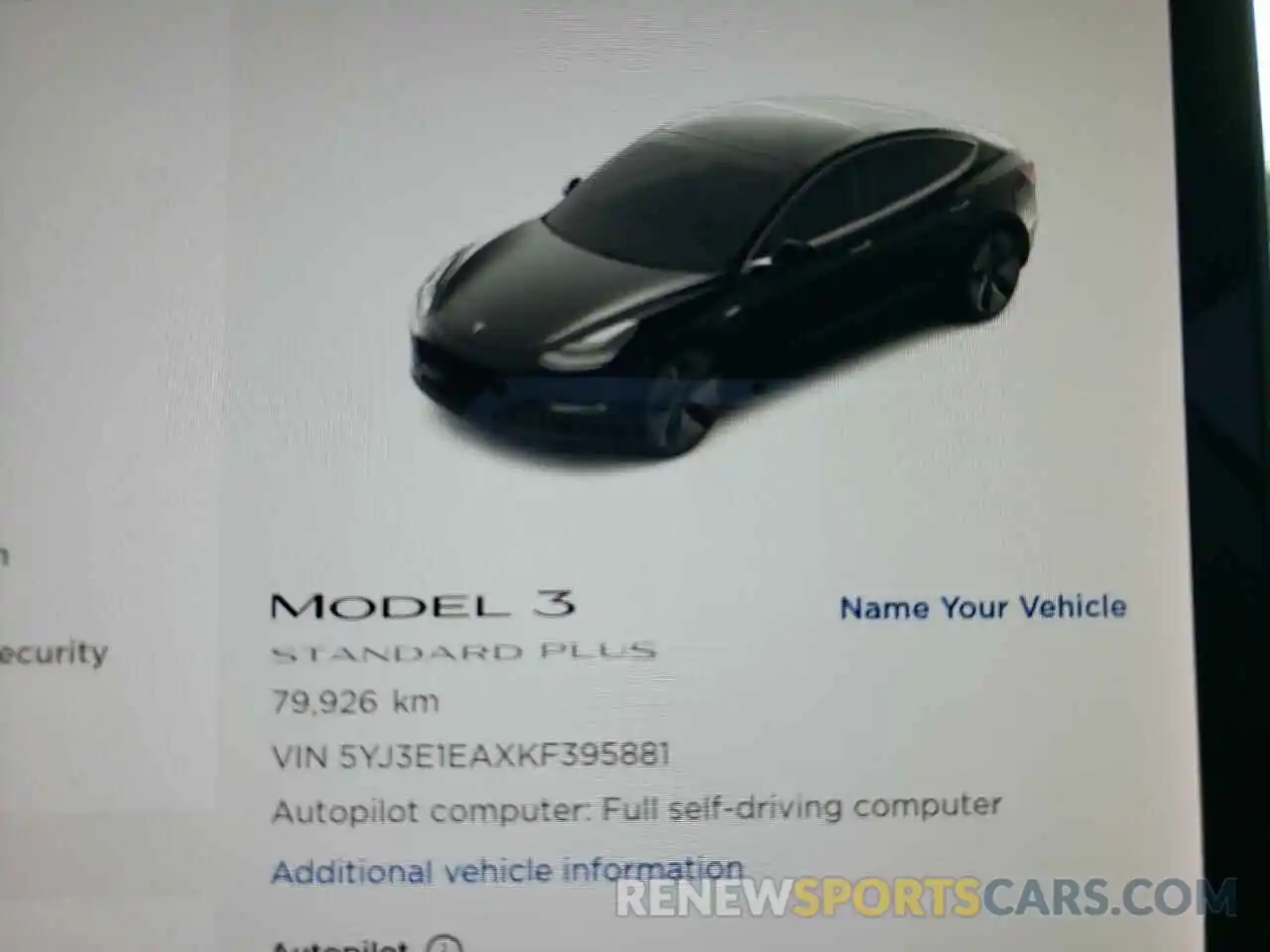 8 Photograph of a damaged car 5YJ3E1EAXKF395881 TESLA MODEL 3 2019