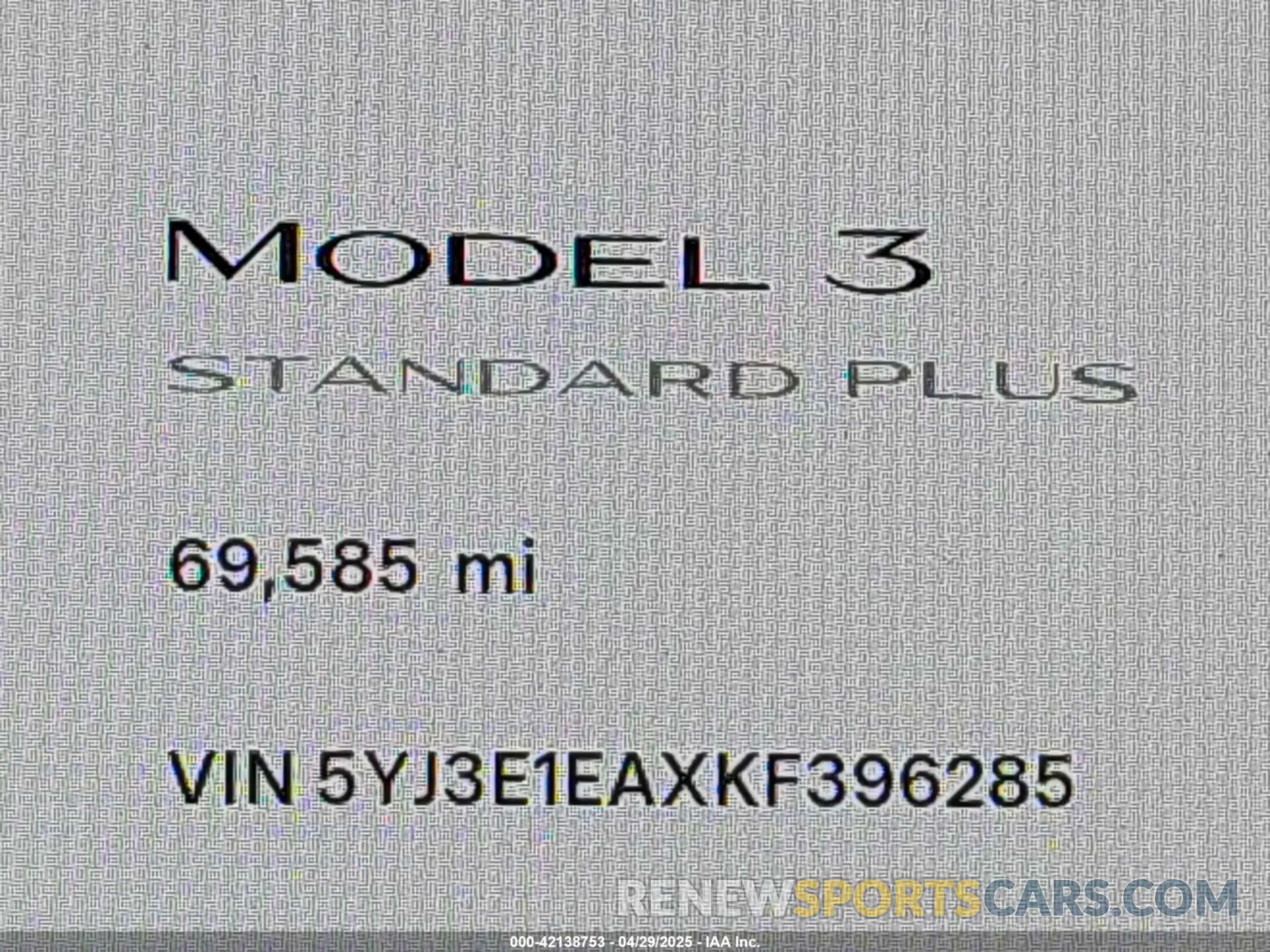 16 Photograph of a damaged car 5YJ3E1EAXKF396285 TESLA MODEL 3 2019