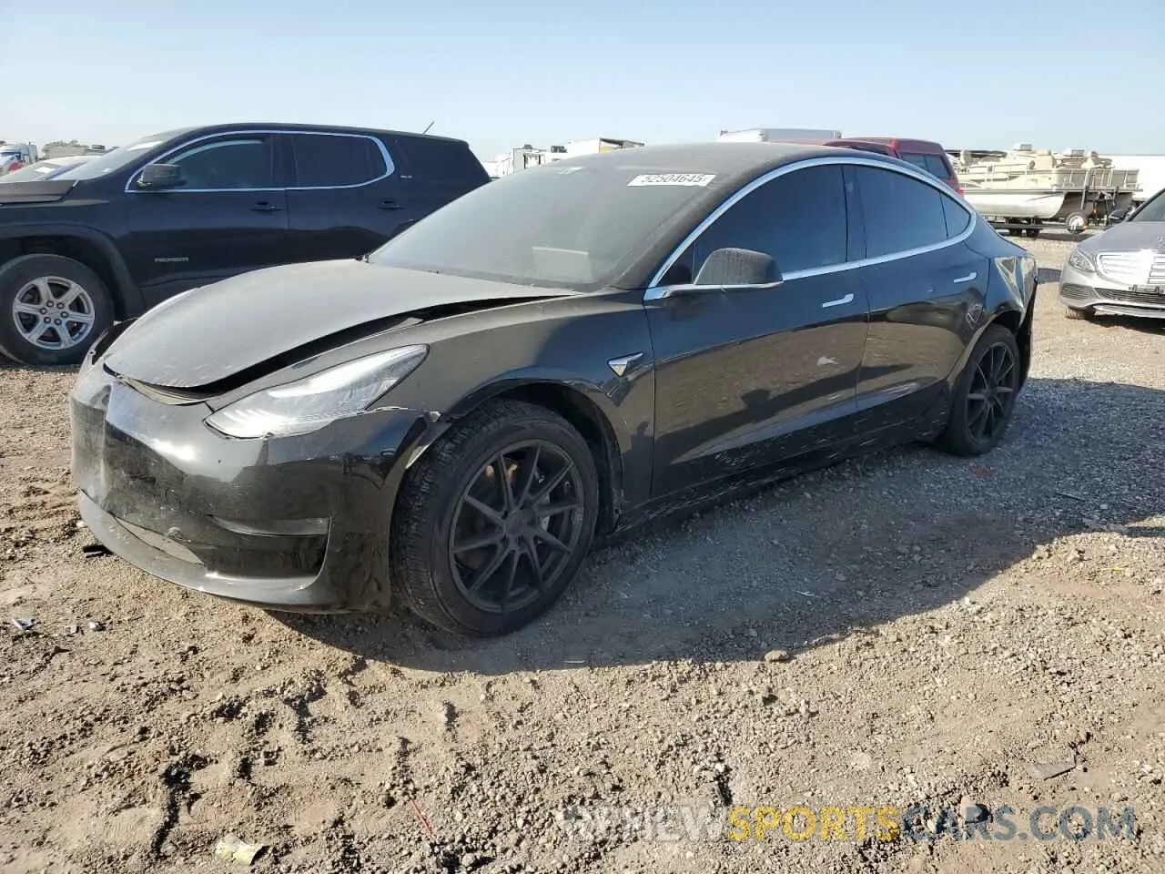 1 Photograph of a damaged car 5YJ3E1EAXKF398909 TESLA MODEL 3 2019