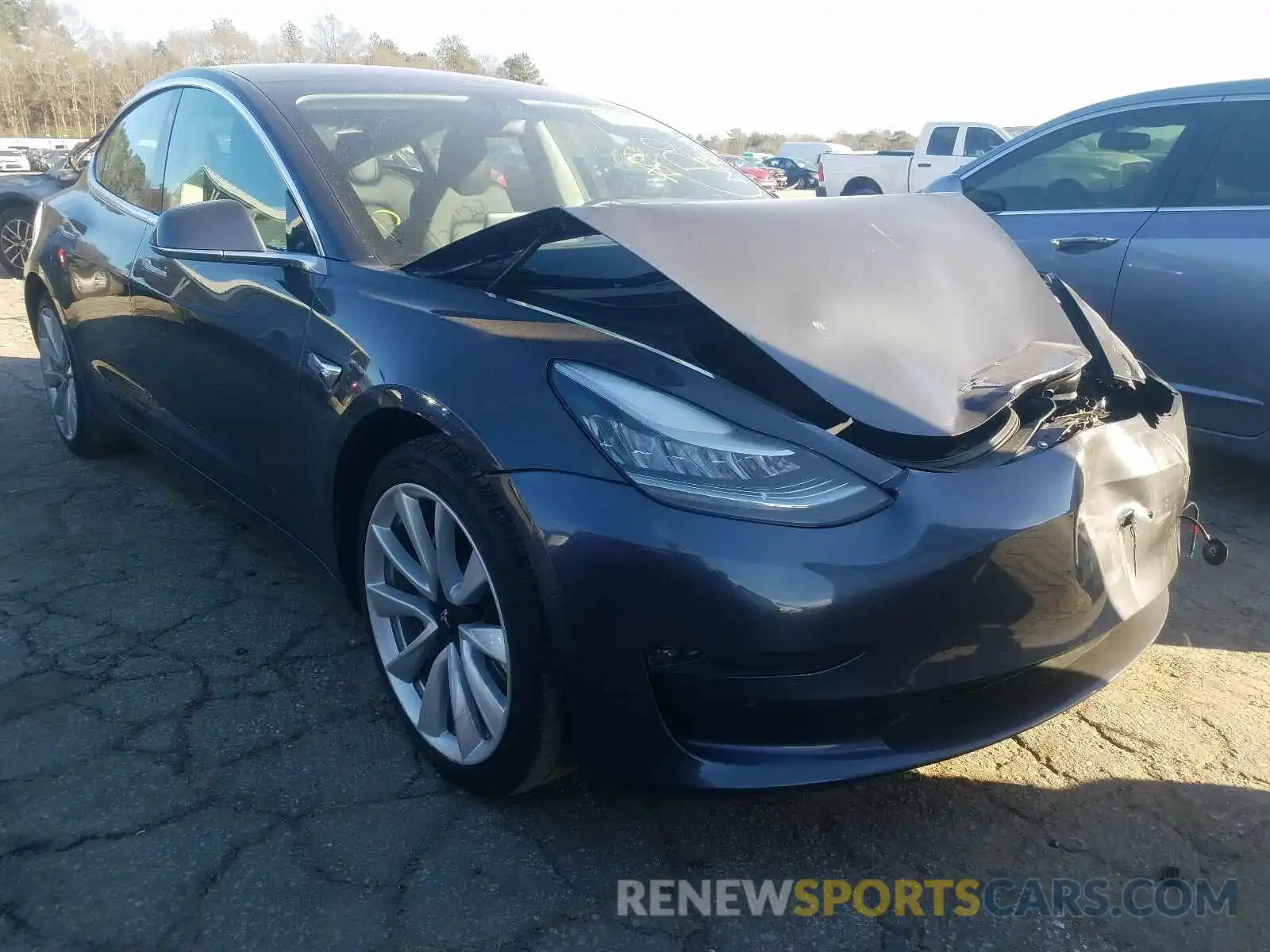 1 Photograph of a damaged car 5YJ3E1EAXKF402005 TESLA MODEL 3 2019