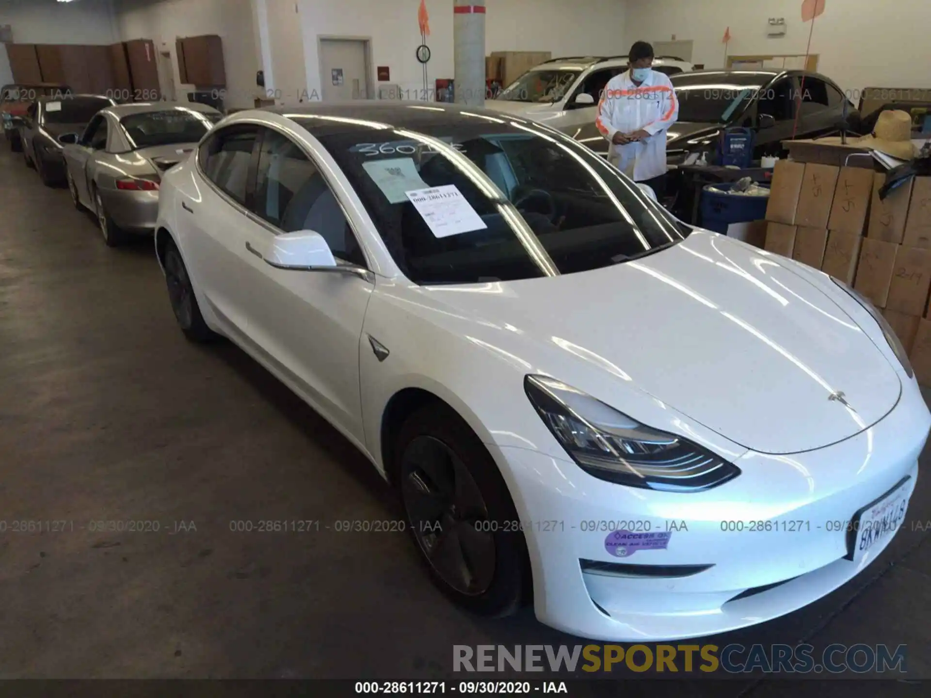 1 Photograph of a damaged car 5YJ3E1EAXKF419791 TESLA MODEL 3 2019