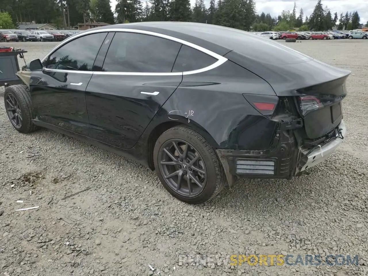 2 Photograph of a damaged car 5YJ3E1EAXKF422500 TESLA MODEL 3 2019