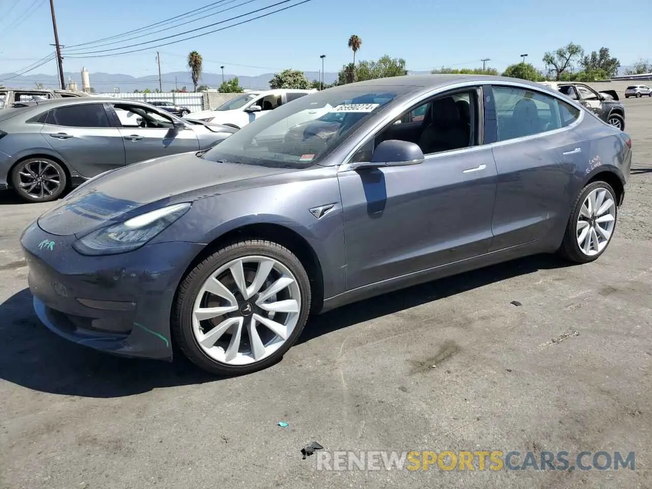 1 Photograph of a damaged car 5YJ3E1EAXKF425364 TESLA MODEL 3 2019
