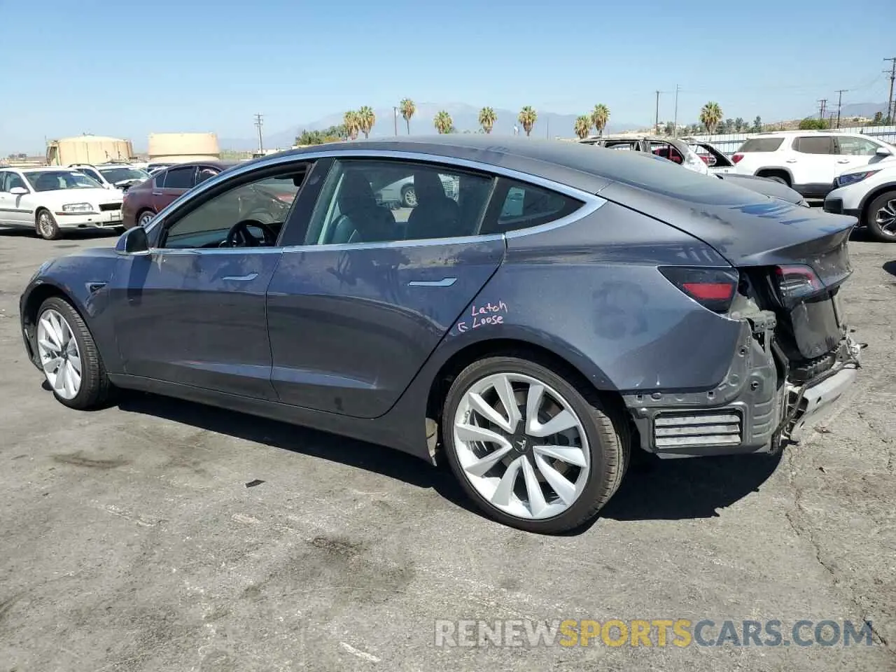 2 Photograph of a damaged car 5YJ3E1EAXKF425364 TESLA MODEL 3 2019