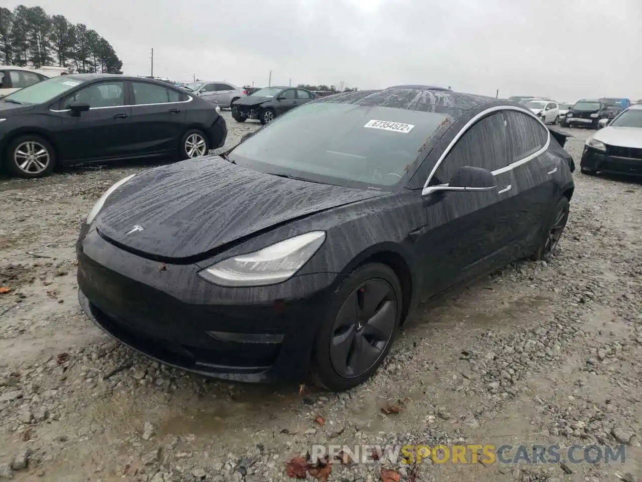 1 Photograph of a damaged car 5YJ3E1EAXKF428961 TESLA MODEL 3 2019