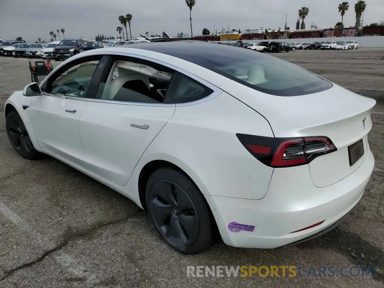 2 Photograph of a damaged car 5YJ3E1EAXKF429382 TESLA MODEL 3 2019