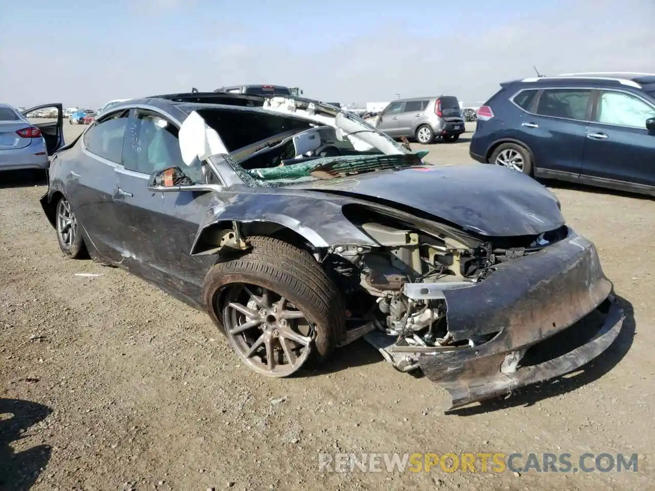 1 Photograph of a damaged car 5YJ3E1EAXKF435327 TESLA MODEL 3 2019