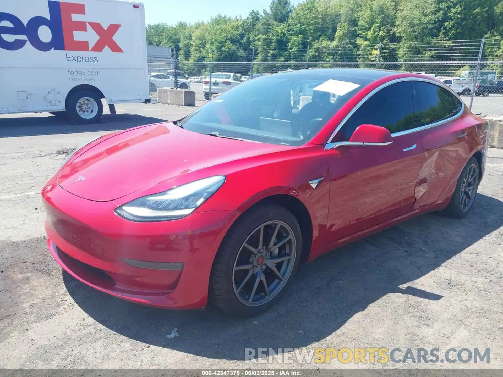 2 Photograph of a damaged car 5YJ3E1EAXKF483331 TESLA MODEL 3 2019