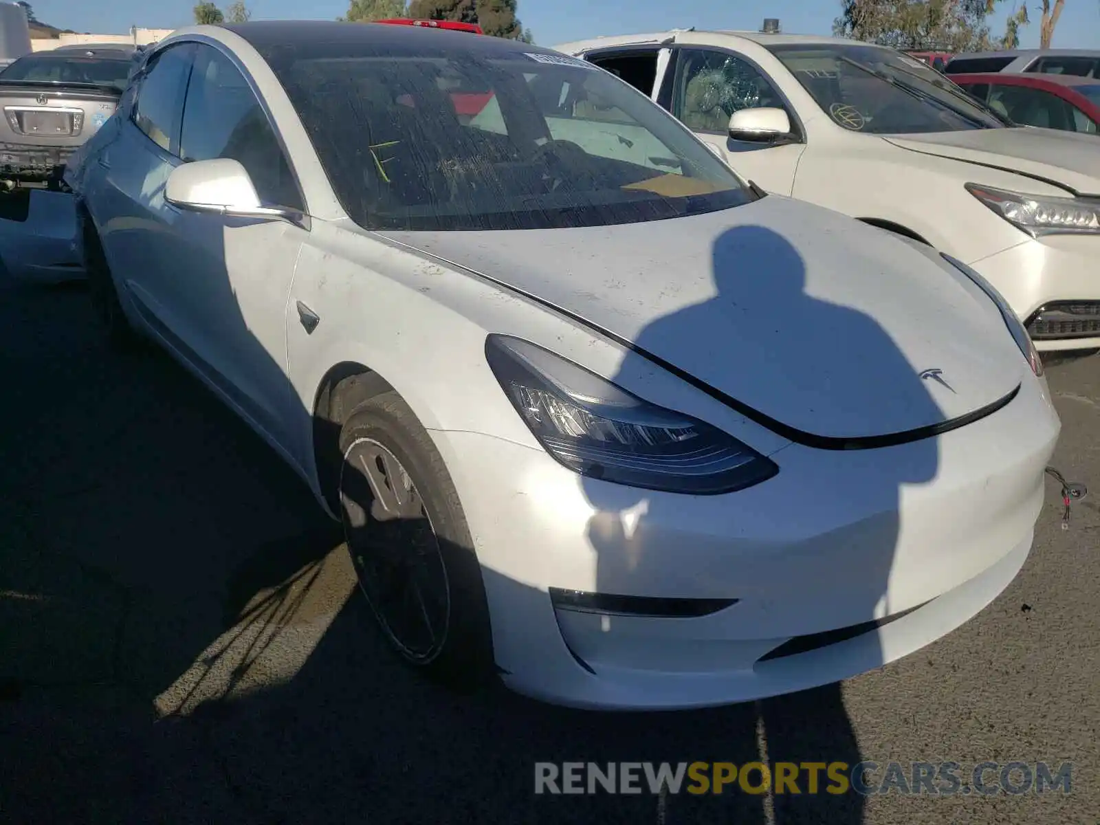 1 Photograph of a damaged car 5YJ3E1EAXXF401629 TESLA MODEL 3 2019