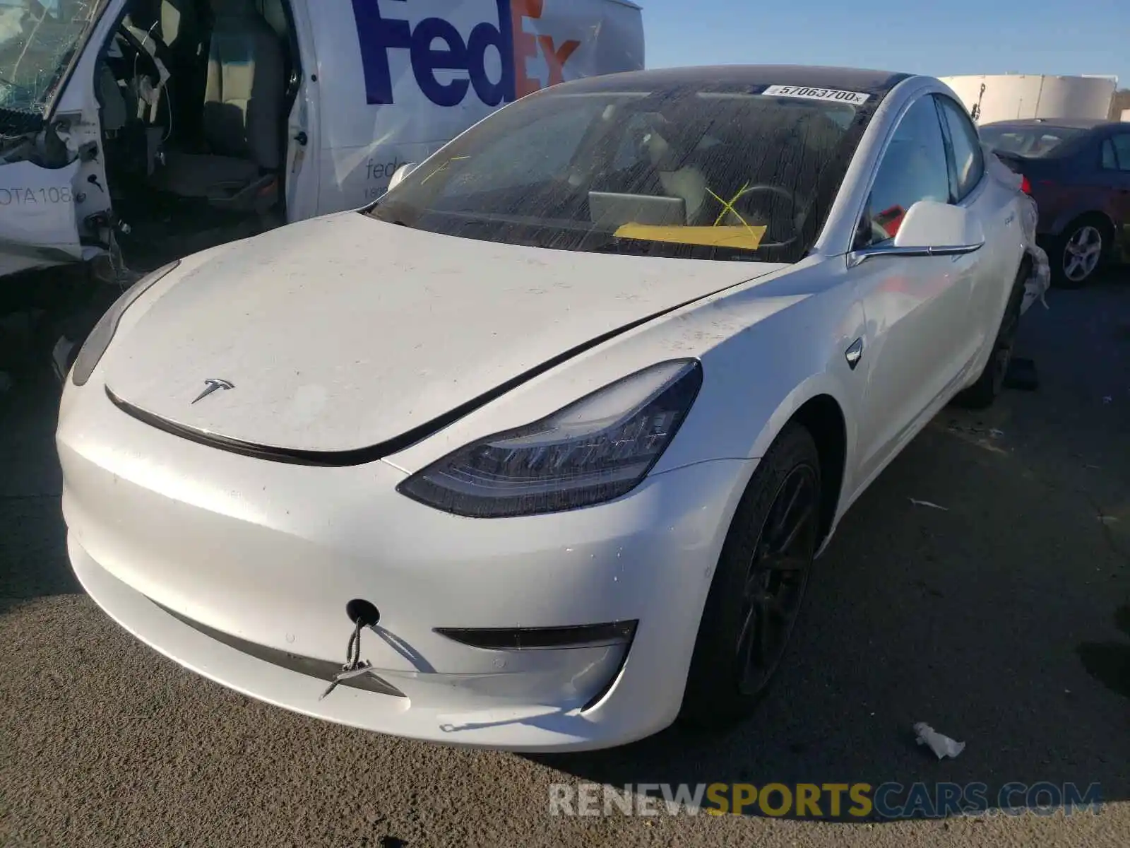 2 Photograph of a damaged car 5YJ3E1EAXXF401629 TESLA MODEL 3 2019