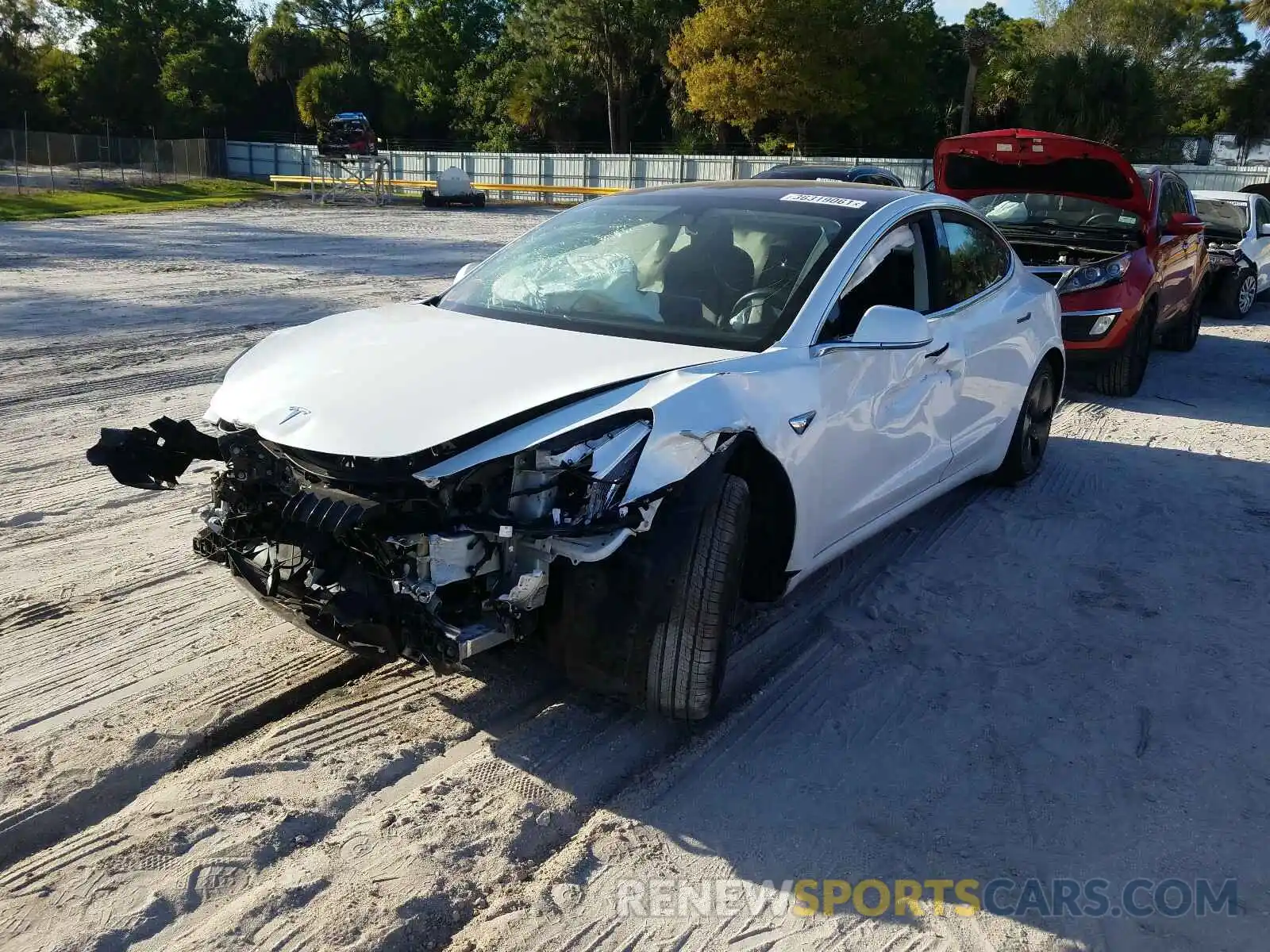 2 Photograph of a damaged car 5YJ3E1EB0KF150483 TESLA MODEL 3 2019