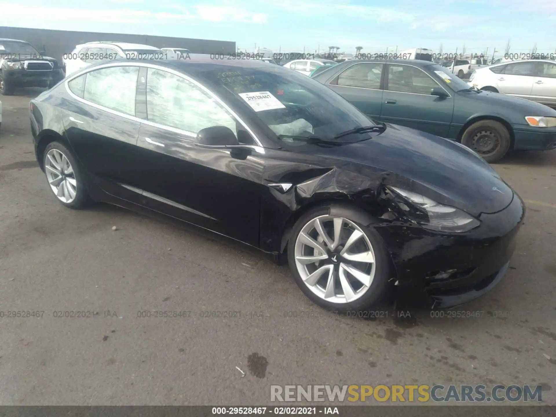 1 Photograph of a damaged car 5YJ3E1EB0KF191969 TESLA MODEL 3 2019