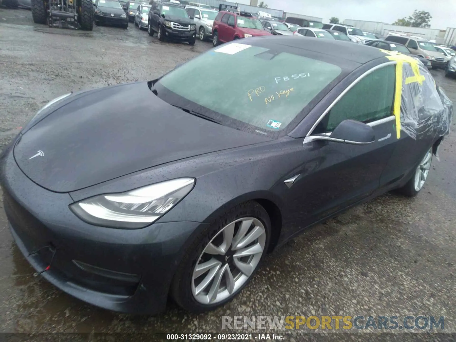 2 Photograph of a damaged car 5YJ3E1EB0KF205837 TESLA MODEL 3 2019