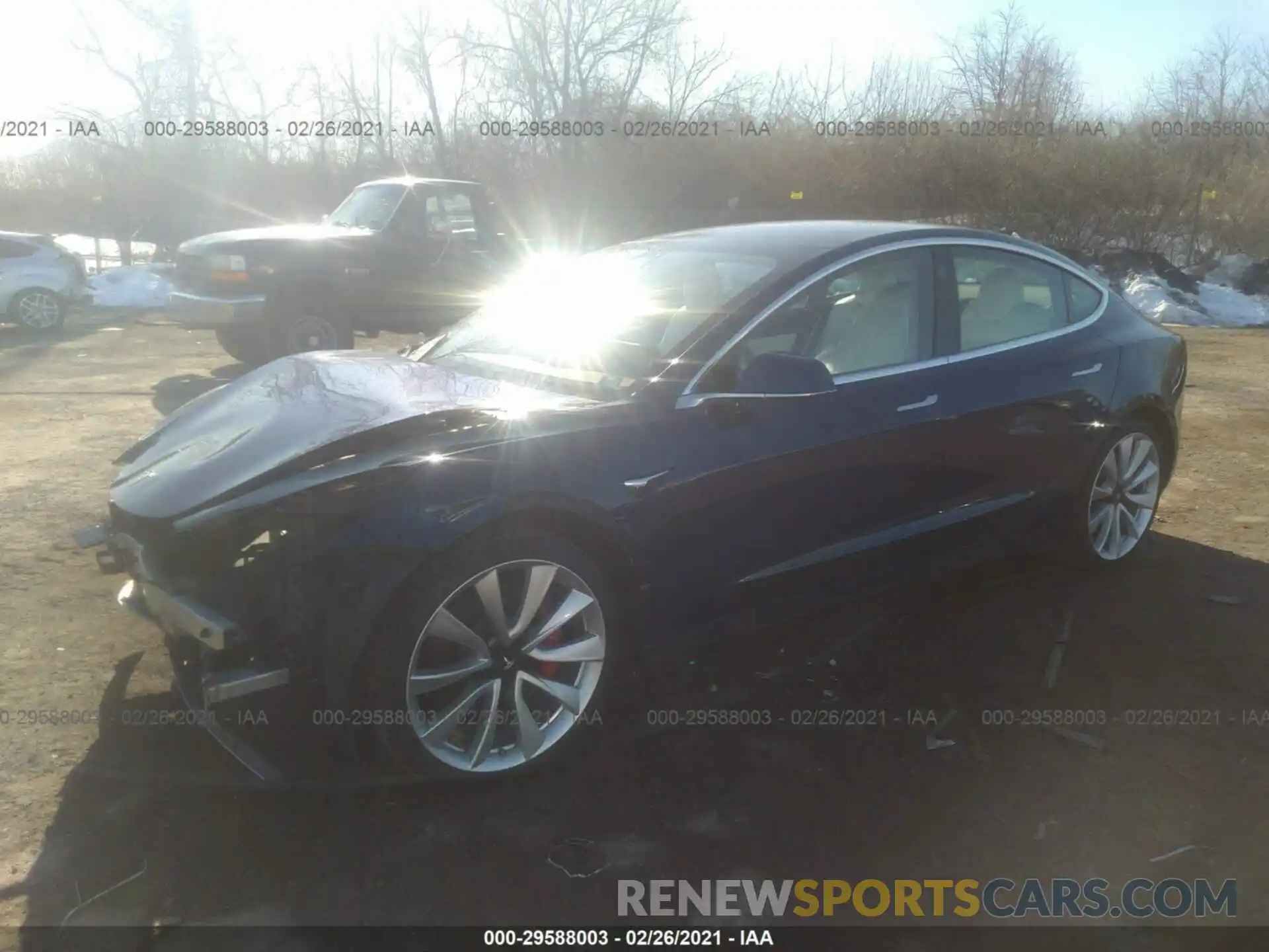 2 Photograph of a damaged car 5YJ3E1EB0KF231676 TESLA MODEL 3 2019