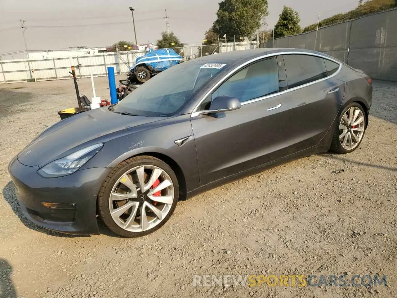 1 Photograph of a damaged car 5YJ3E1EB0KF238370 TESLA MODEL 3 2019