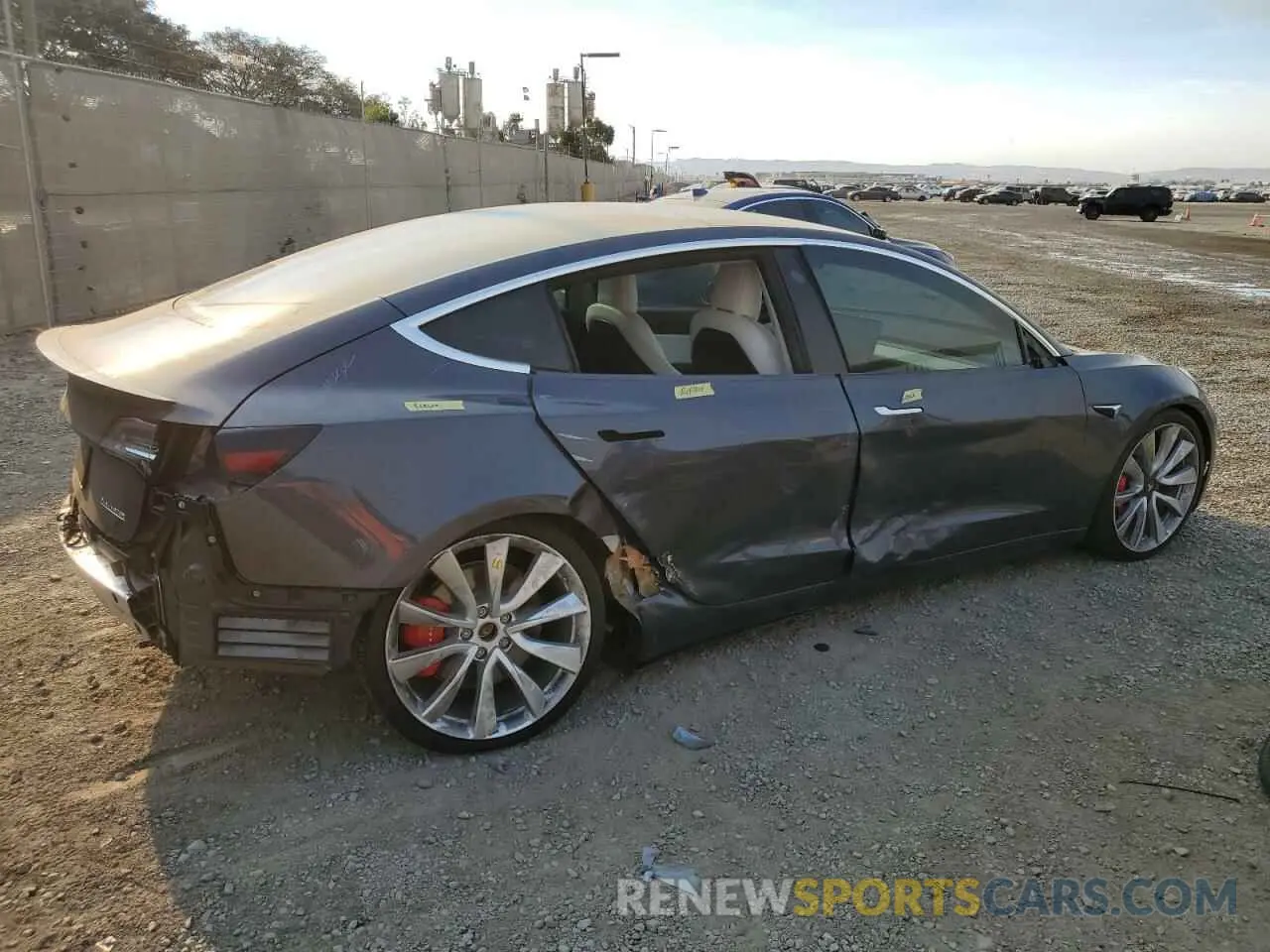 3 Photograph of a damaged car 5YJ3E1EB0KF238370 TESLA MODEL 3 2019