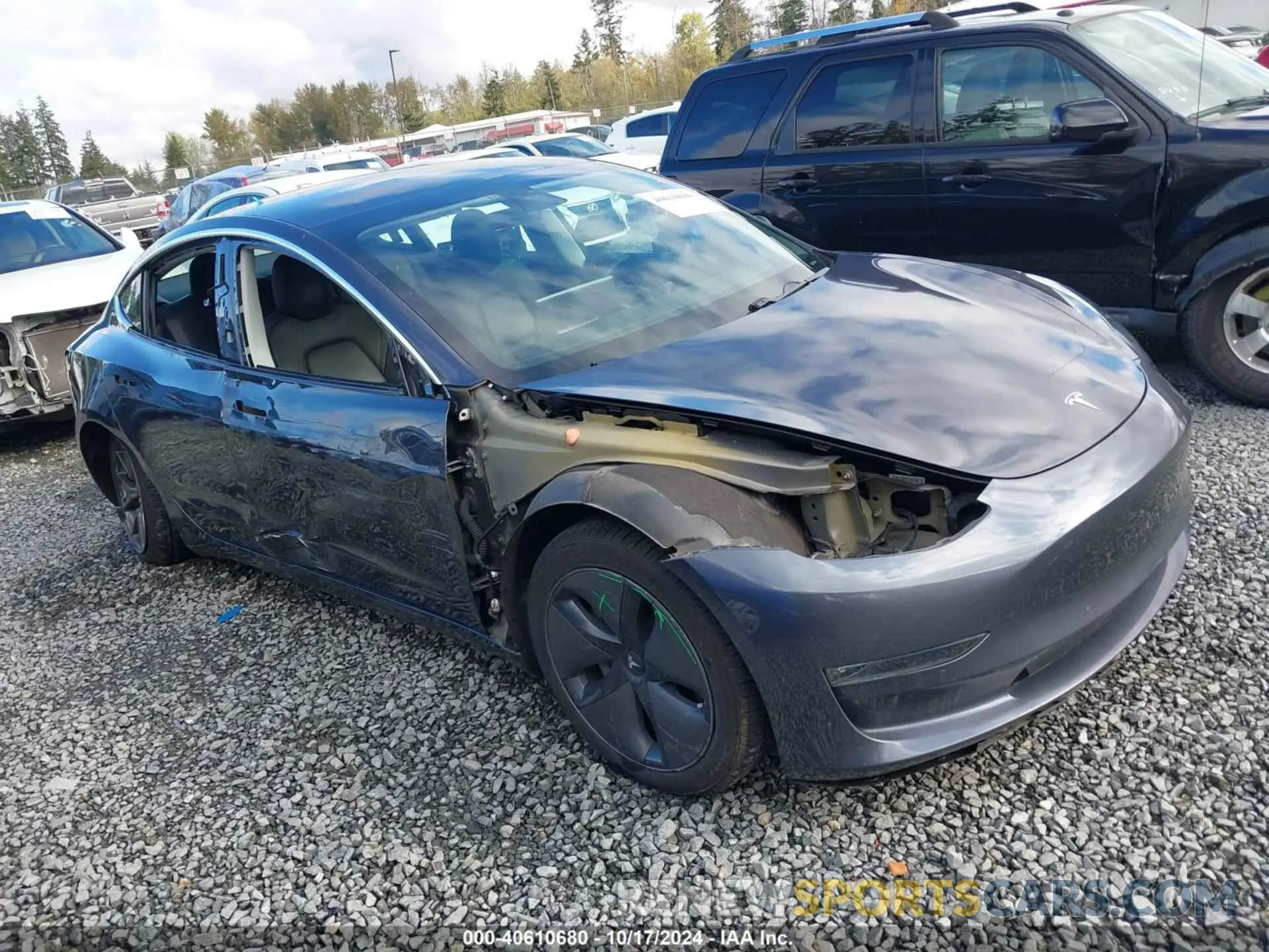1 Photograph of a damaged car 5YJ3E1EB0KF386437 TESLA MODEL 3 2019