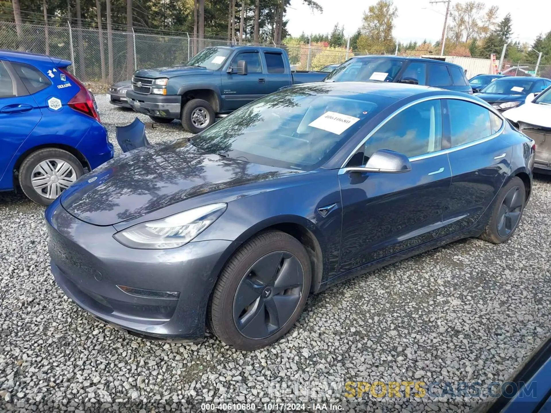 2 Photograph of a damaged car 5YJ3E1EB0KF386437 TESLA MODEL 3 2019