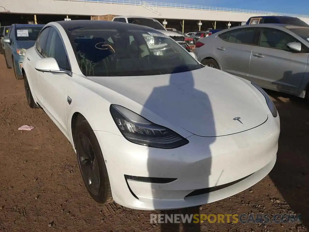 1 Photograph of a damaged car 5YJ3E1EB0KF388091 TESLA MODEL 3 2019