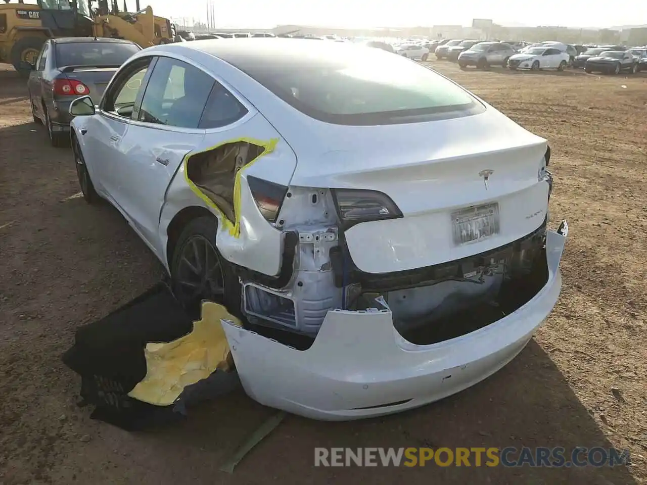 3 Photograph of a damaged car 5YJ3E1EB0KF388091 TESLA MODEL 3 2019