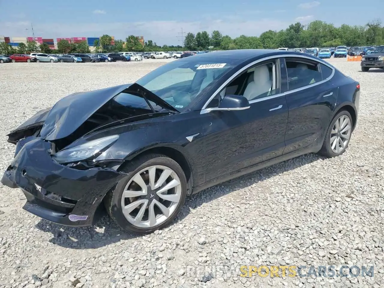 1 Photograph of a damaged car 5YJ3E1EB0KF391458 TESLA MODEL 3 2019