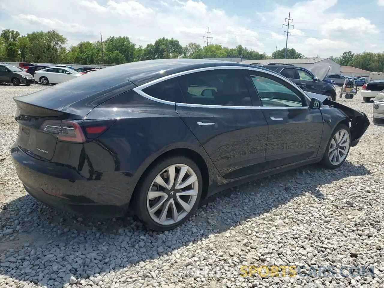 3 Photograph of a damaged car 5YJ3E1EB0KF391458 TESLA MODEL 3 2019