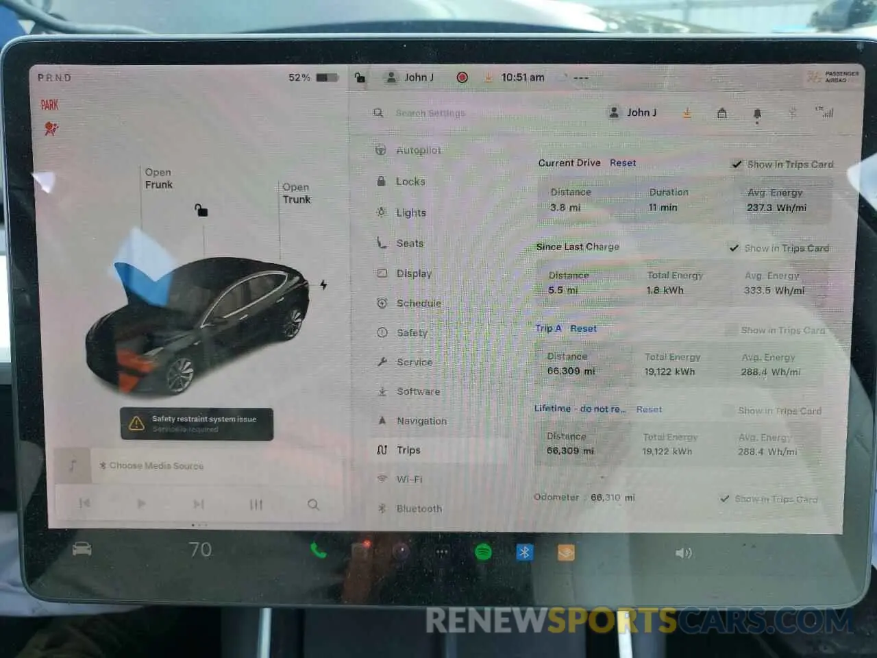9 Photograph of a damaged car 5YJ3E1EB0KF391458 TESLA MODEL 3 2019