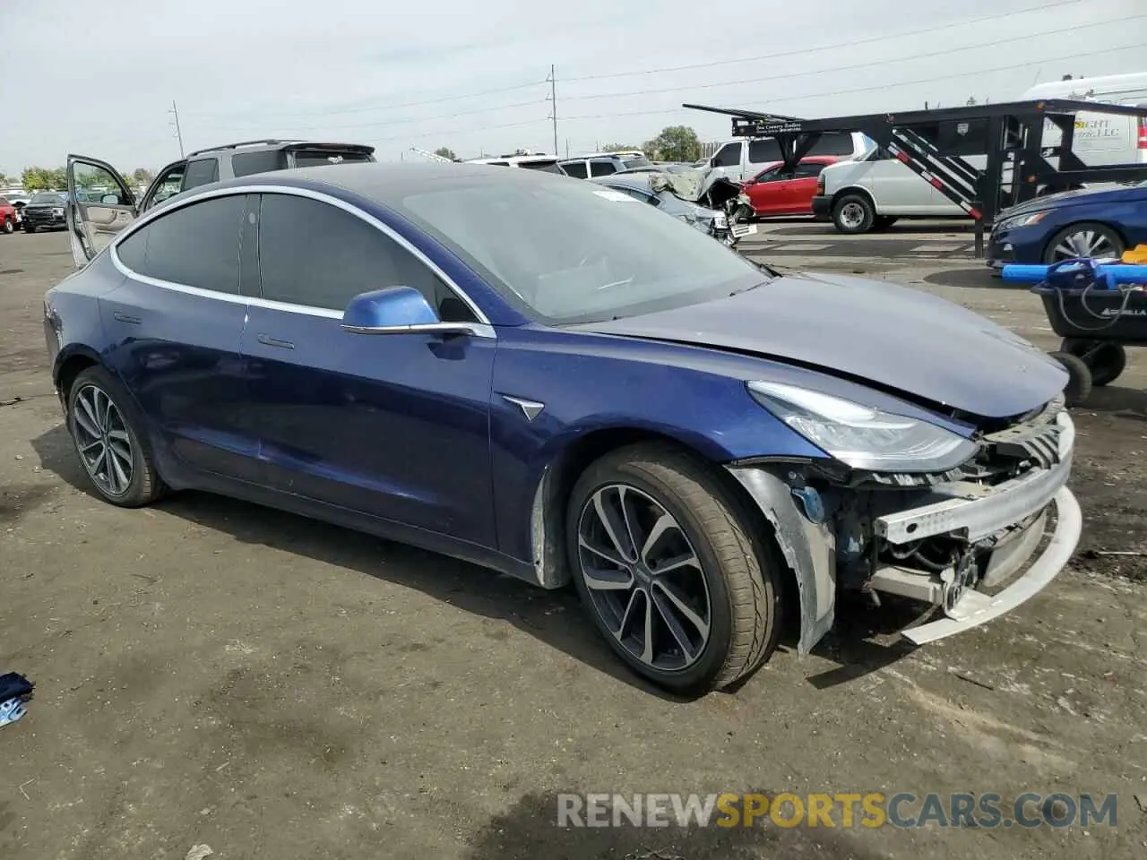 4 Photograph of a damaged car 5YJ3E1EB0KF392173 TESLA MODEL 3 2019