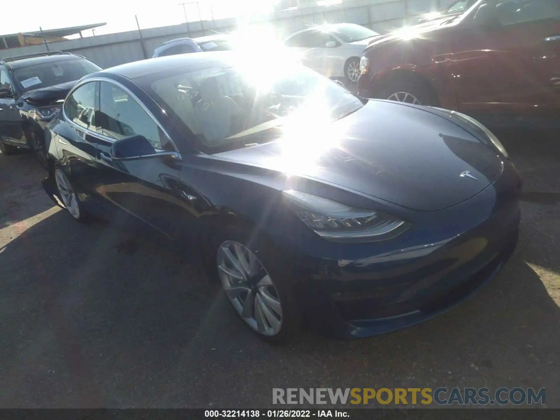 1 Photograph of a damaged car 5YJ3E1EB0KF392187 TESLA MODEL 3 2019