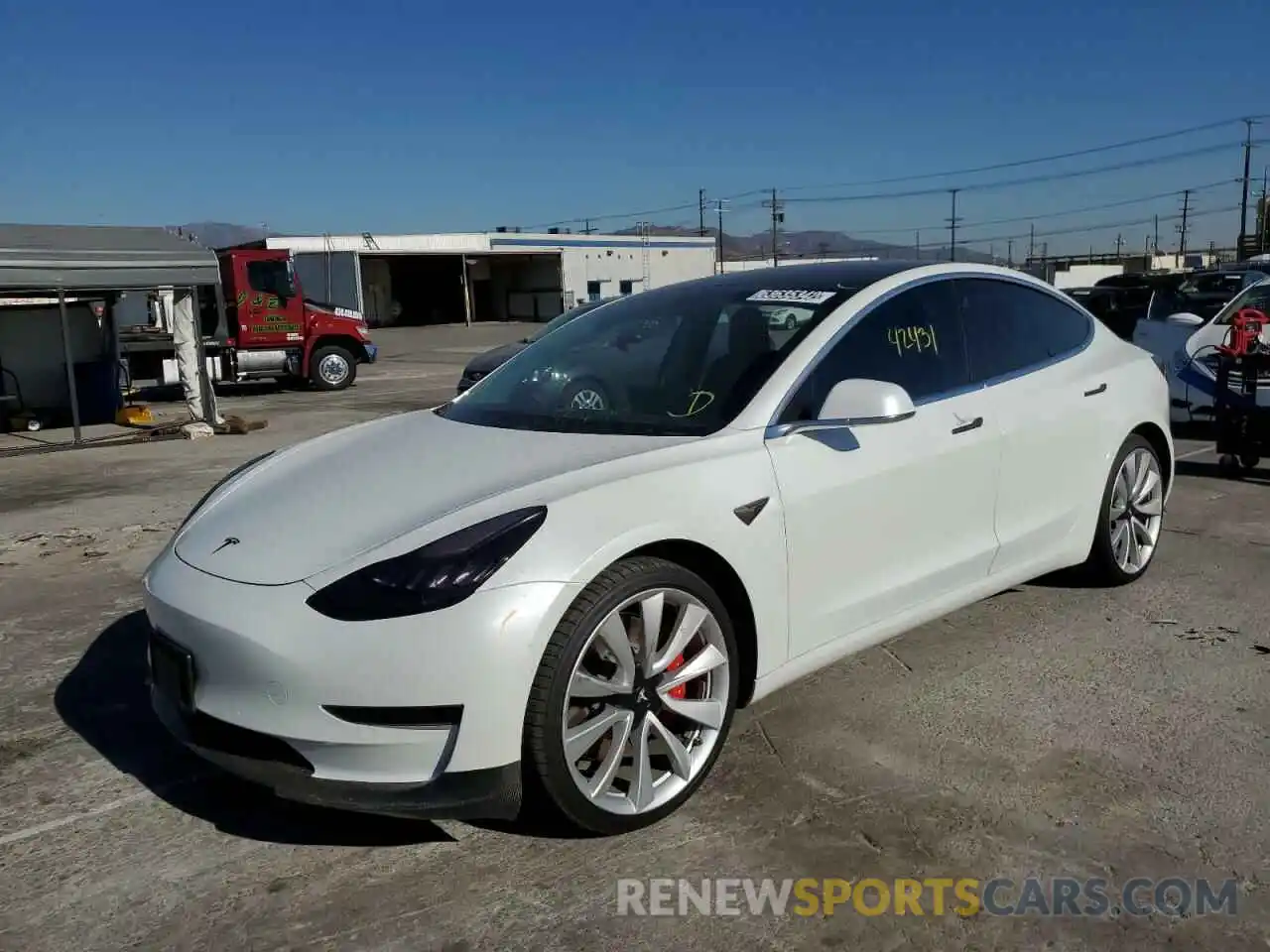 2 Photograph of a damaged car 5YJ3E1EB0KF393162 TESLA MODEL 3 2019