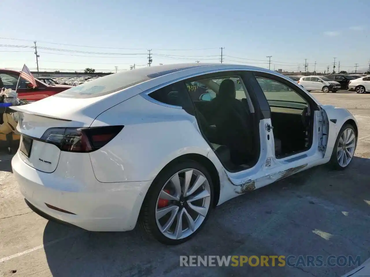 4 Photograph of a damaged car 5YJ3E1EB0KF393162 TESLA MODEL 3 2019