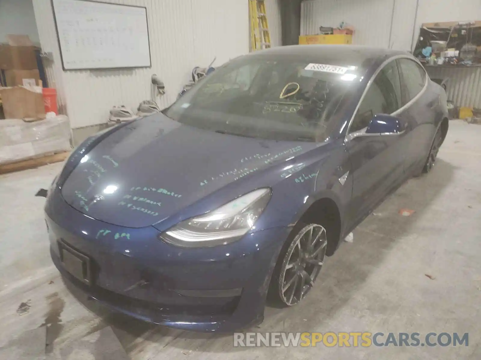 2 Photograph of a damaged car 5YJ3E1EB0KF408226 TESLA MODEL 3 2019