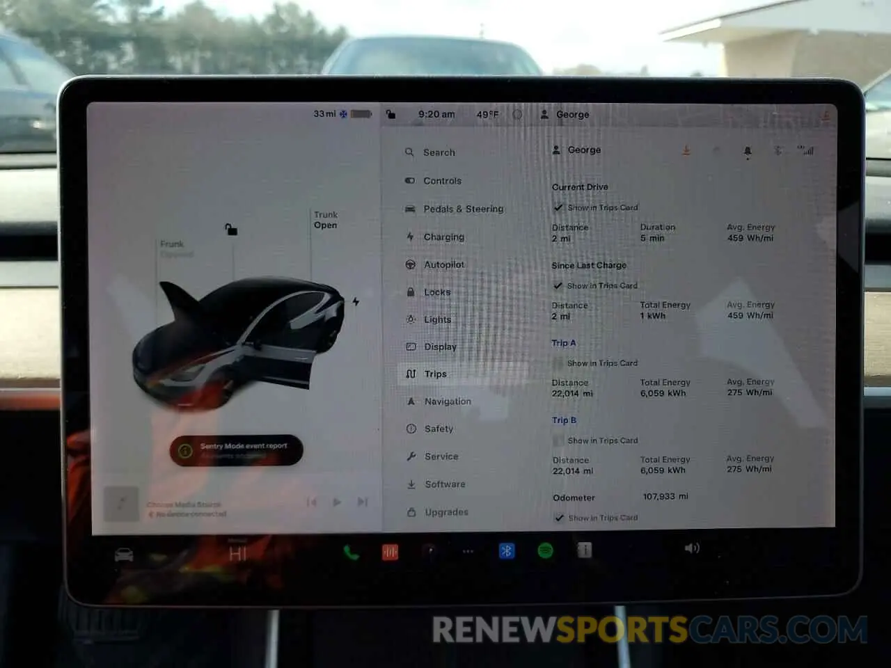 9 Photograph of a damaged car 5YJ3E1EB0KF418108 TESLA MODEL 3 2019