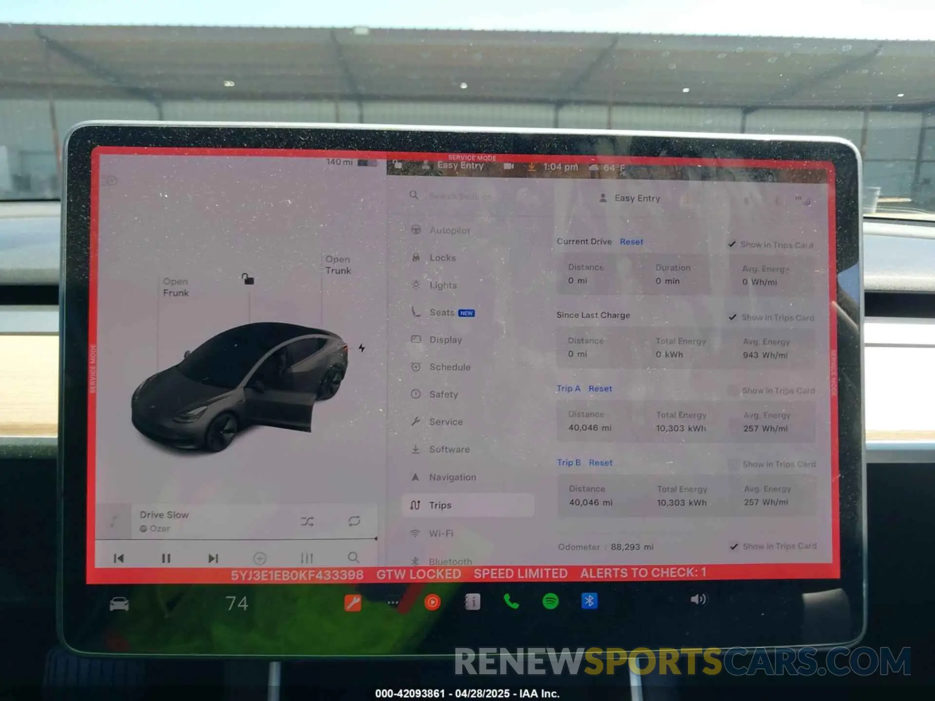18 Photograph of a damaged car 5YJ3E1EB0KF433398 TESLA MODEL 3 2019