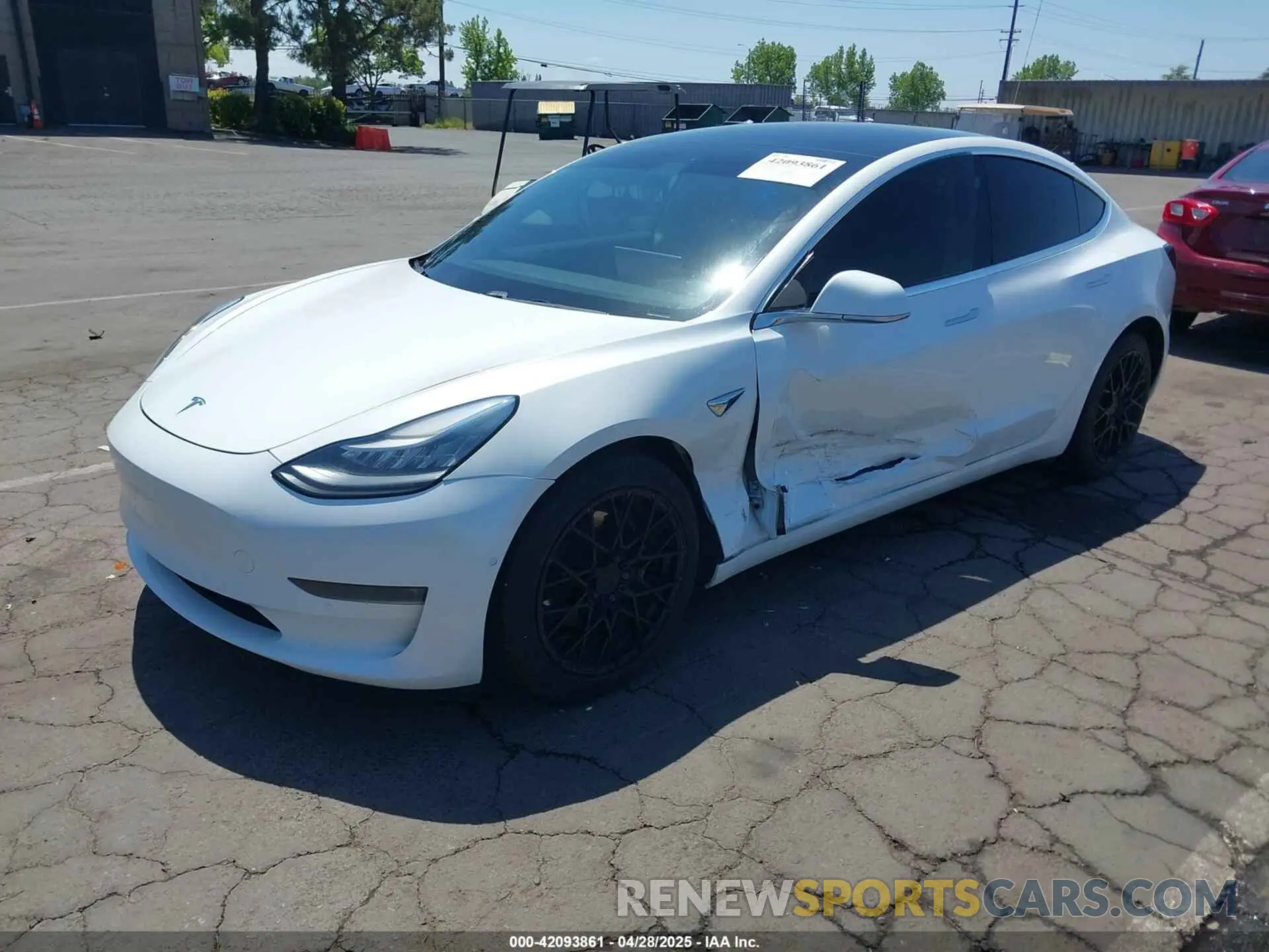 2 Photograph of a damaged car 5YJ3E1EB0KF433398 TESLA MODEL 3 2019