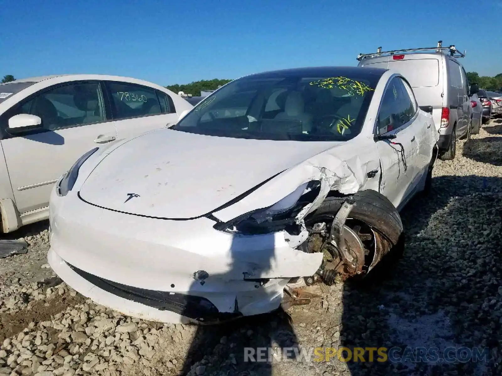 2 Photograph of a damaged car 5YJ3E1EB0KF437239 TESLA MODEL 3 2019