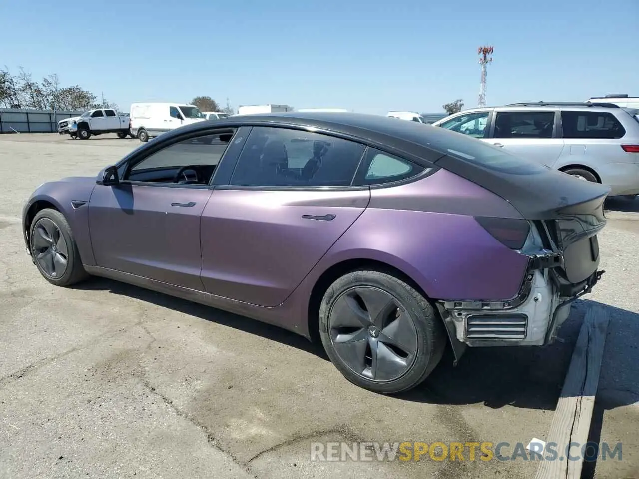 2 Photograph of a damaged car 5YJ3E1EB0KF437418 TESLA MODEL 3 2019