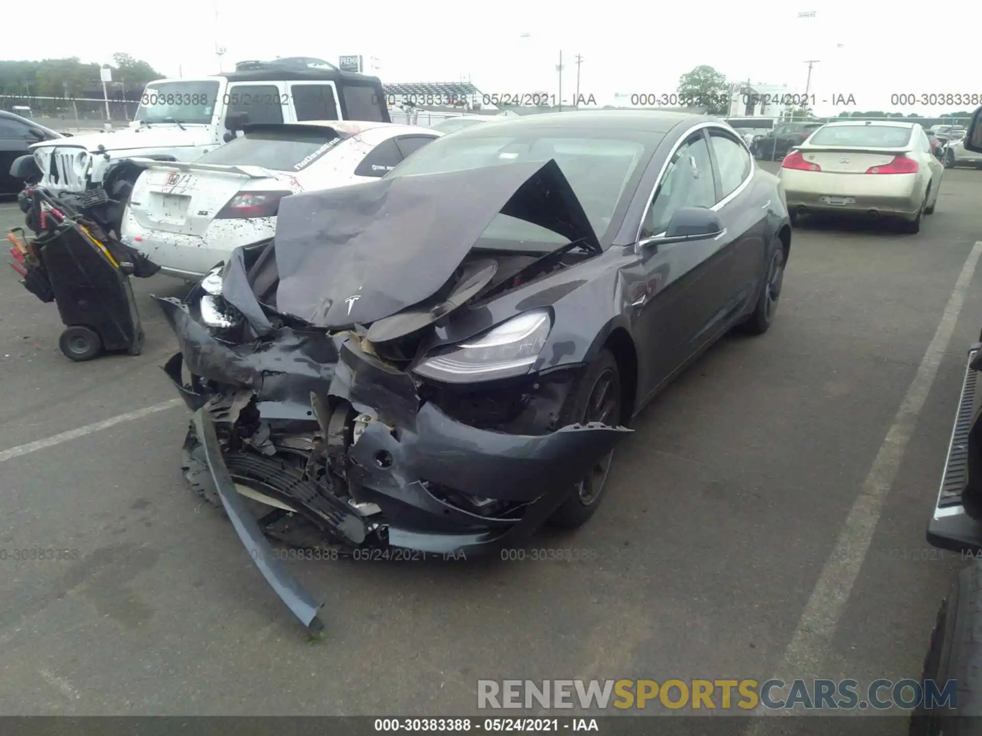 2 Photograph of a damaged car 5YJ3E1EB0KF452260 TESLA MODEL 3 2019