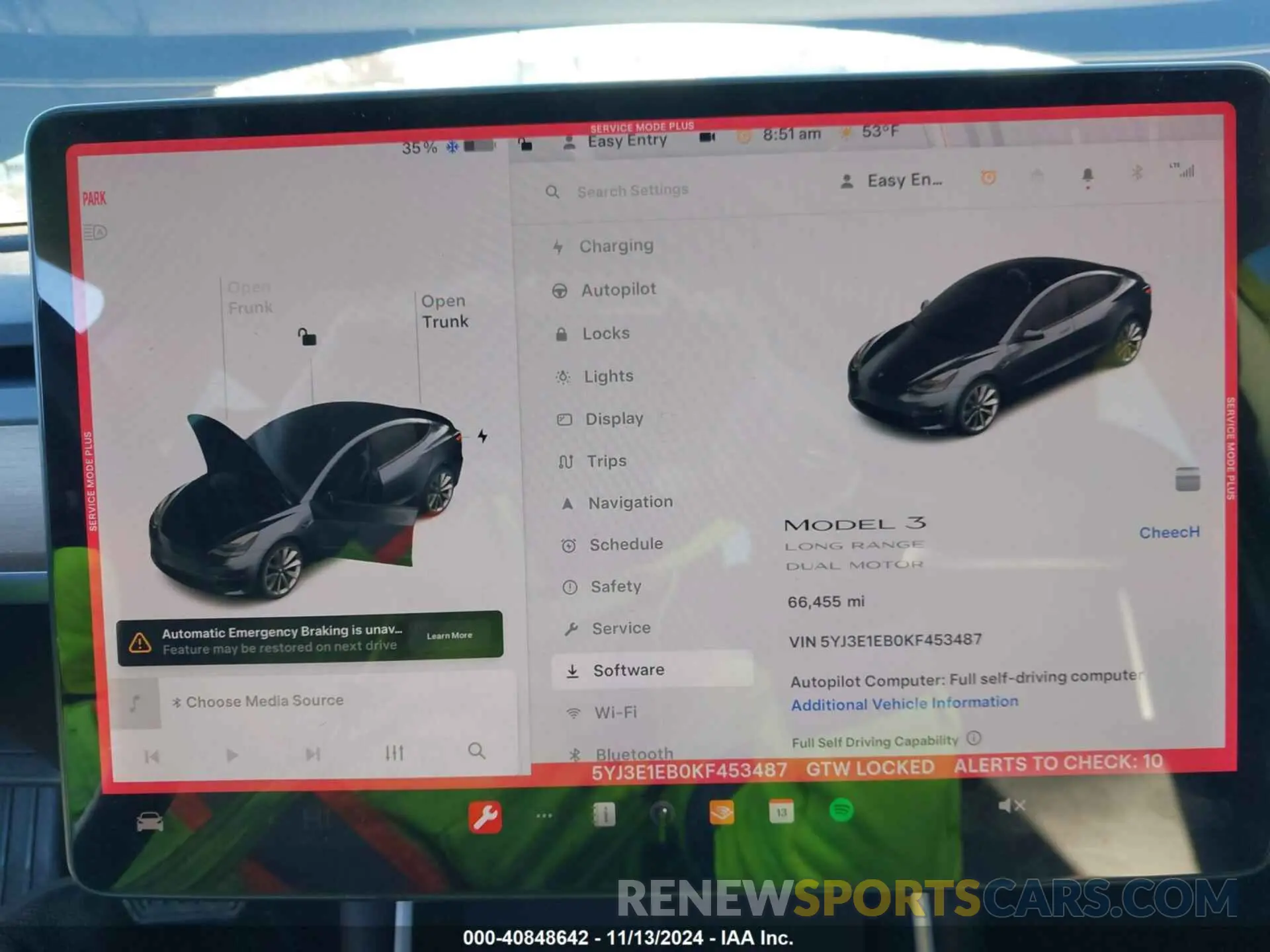 7 Photograph of a damaged car 5YJ3E1EB0KF453487 TESLA MODEL 3 2019