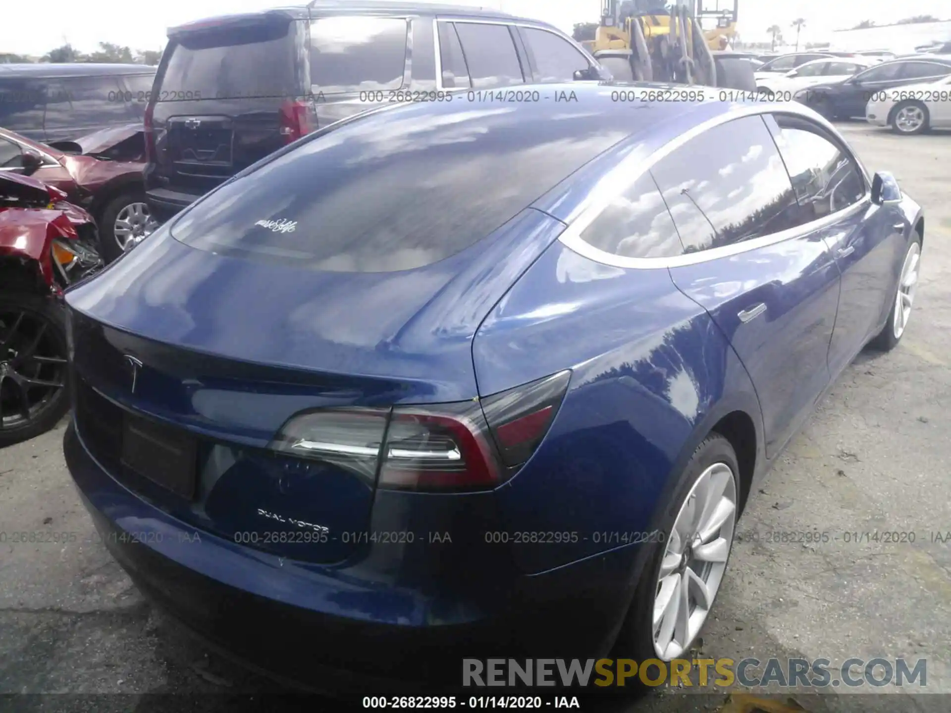 4 Photograph of a damaged car 5YJ3E1EB0KF454624 TESLA MODEL 3 2019